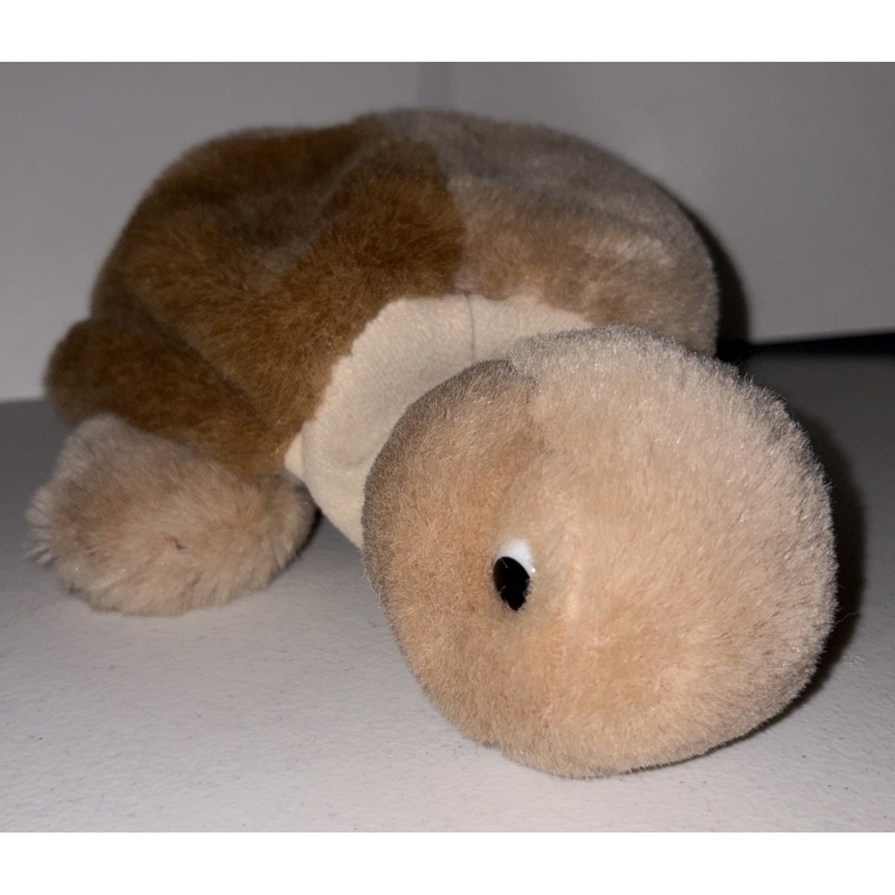 Vintage 1984 Gund 11" Tan Brown Turtle Tortoise Hand Held Puppet